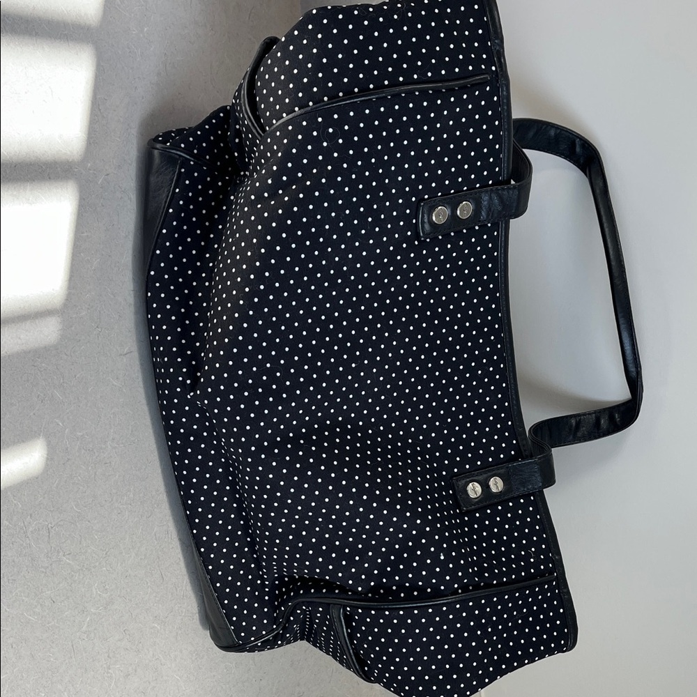 Thirty-One Black and White Polka Dot Bag